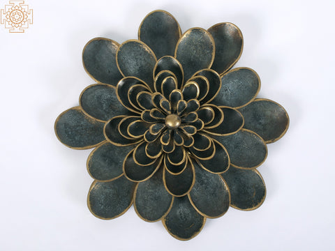 Black Dahlia Flower (Set of 5 pcs.) | Wall Hanging Brass Flower