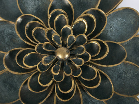 Black Dahlia Flower (Set of 5 pcs.) | Wall Hanging Brass Flower