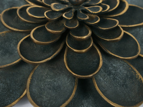 Black Dahlia Flower (Set of 5 pcs.) | Wall Hanging Brass Flower