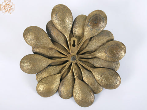 Black Dahlia Flower (Set of 5 pcs.) | Wall Hanging Brass Flower