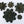 Black Dahlia Flower (Set of 5 pcs.) | Wall Hanging Brass Flower