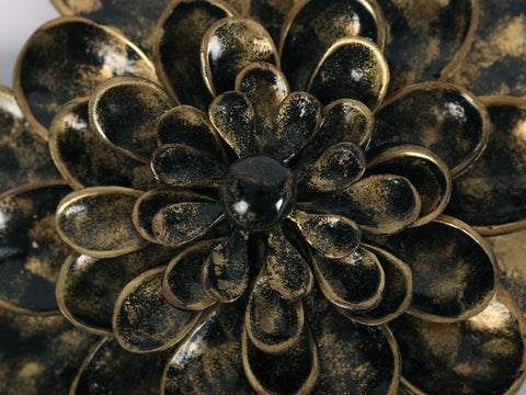 7" Brass Flower Wall Hanging