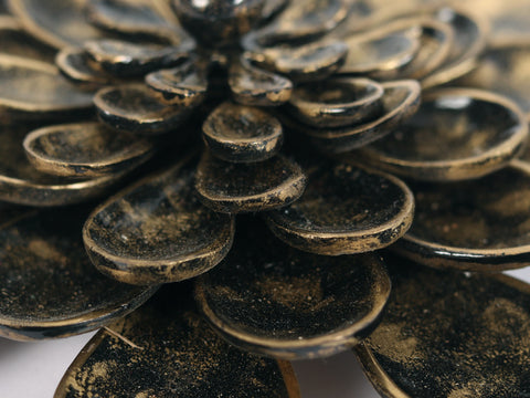7" Brass Flower Wall Hanging