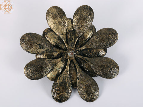 7" Brass Flower Wall Hanging