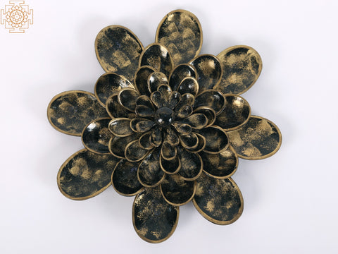 7" Brass Flower Wall Hanging