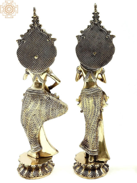 20" Thai Musician Ladies | Brass Statue