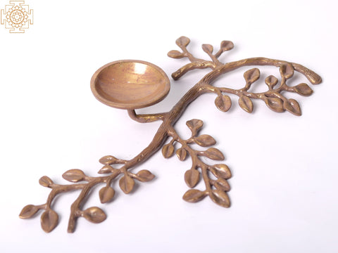 Hand-Painted Tree Branch Tealight Candle Holders