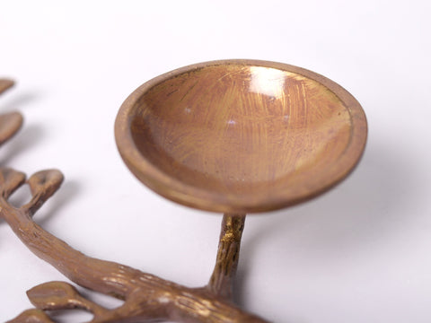 Hand-Painted Tree Branch Tealight Candle Holders