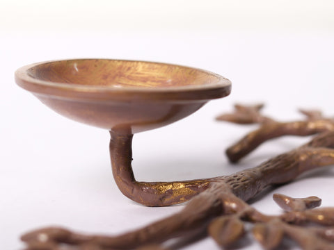 Hand-Painted Tree Branch Tealight Candle Holders