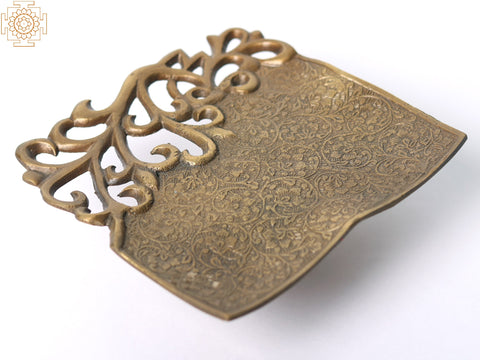 5" Small Brass Designer Serving Platter