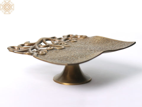 5" Small Brass Designer Serving Platter