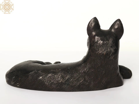 10" Brass Sitting Cat
