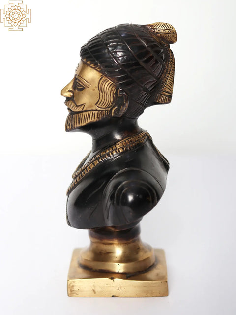 6" Brass Chatrapati Shivaji Maharaj