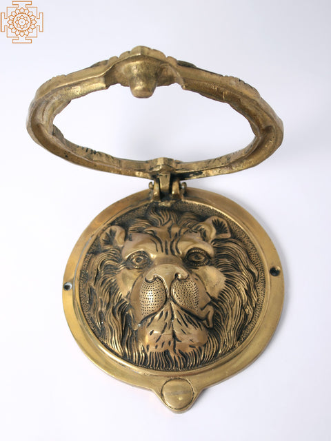 8" Brass Lion Door Knocker