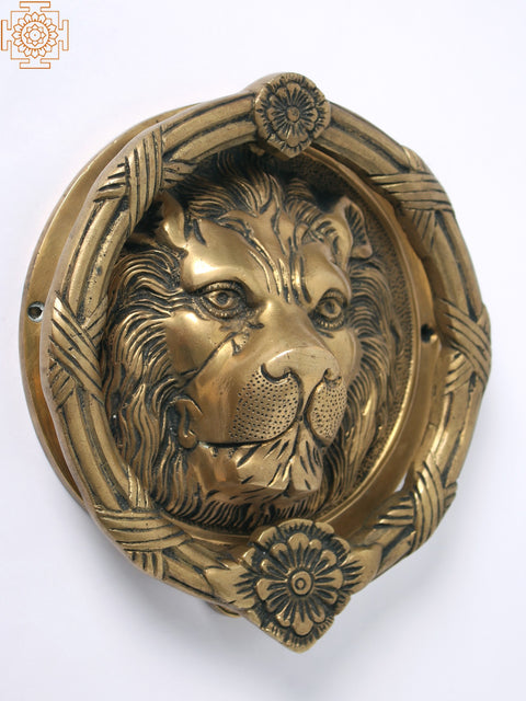 8" Brass Lion Door Knocker