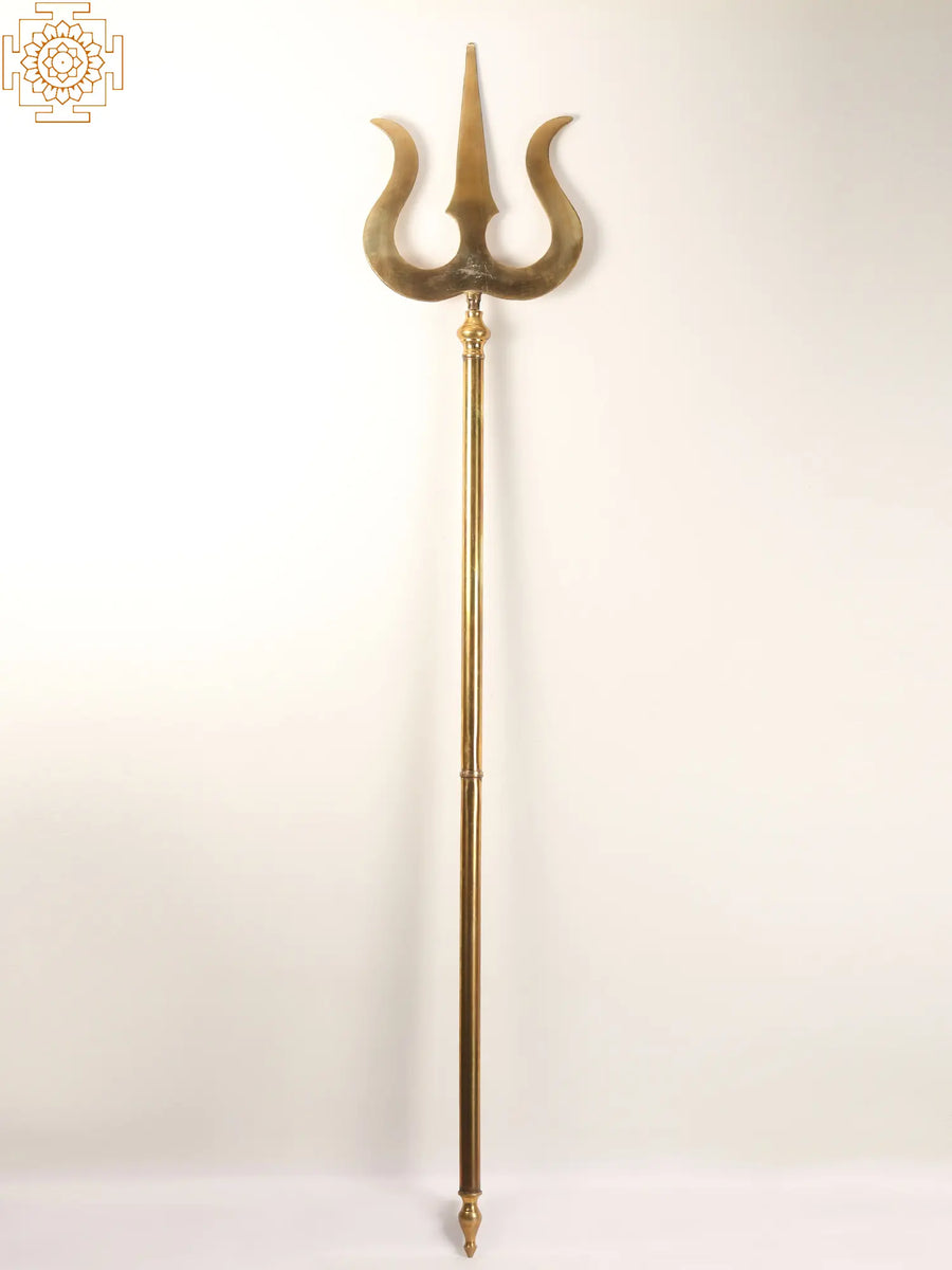 Super Large Brass Trishul Statue