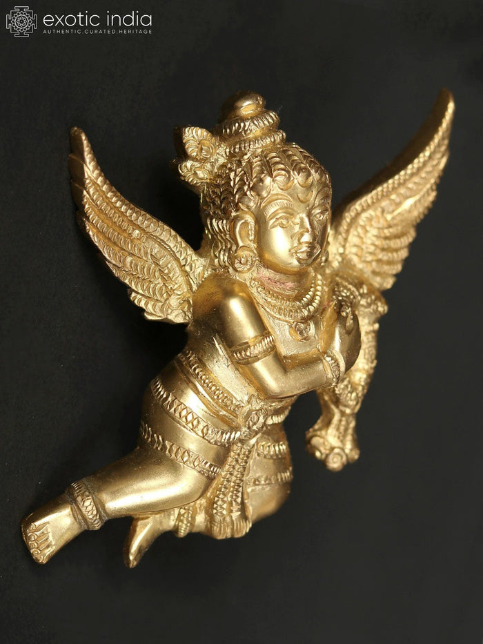 3" Small Brass Lord Gandharva Idol for Home Décor