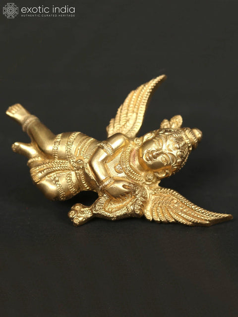 3" Small Brass Lord Gandharva Idol | Wall DŽcor