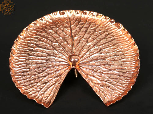 Rose Tinted Rose Leaf Brass Wall Hanging
