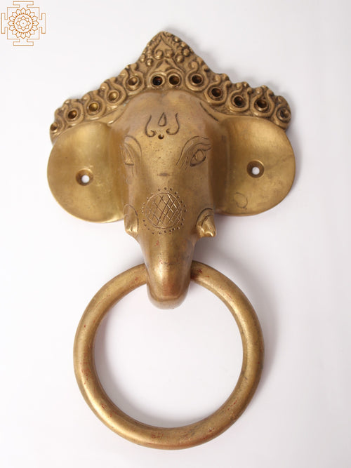 8" Brass Elephant Door Knocker for Home Decor