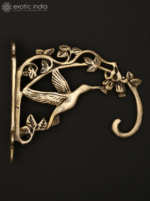7" Brass Wall Hanging Bird Design Bracket | Home Decor