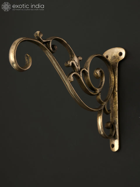 10" Brass Wall Hanging Mount Bracket | Home Decor