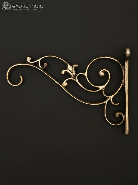 10" Brass Wall Hanging Mount Bracket | Home Decor