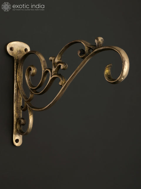10" Brass Wall Hanging Mount Bracket | Home Decor