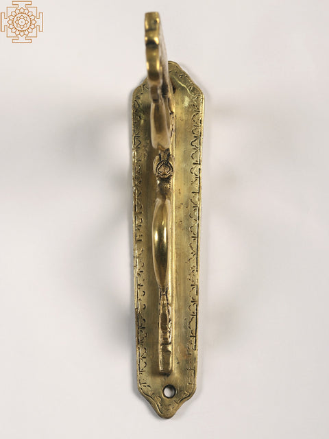 9" Brass Peacock Design Mount Bracket | Wall Hanging