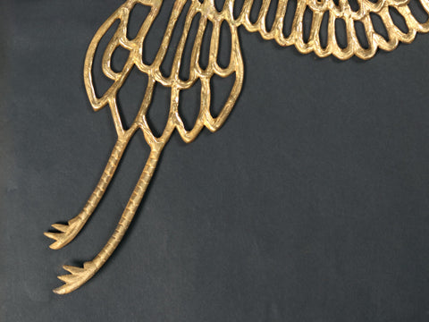 Wall Hanging Crane made in Brass