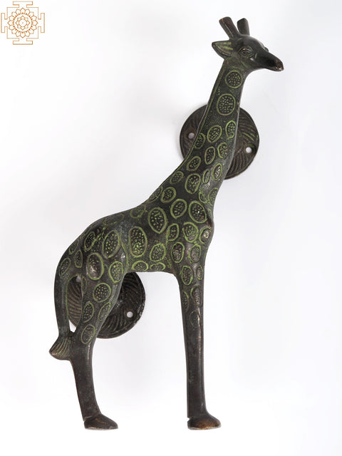 9" Brass Giraffe Door Handle