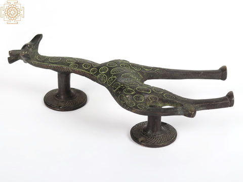 9" Brass Giraffe Door Handle