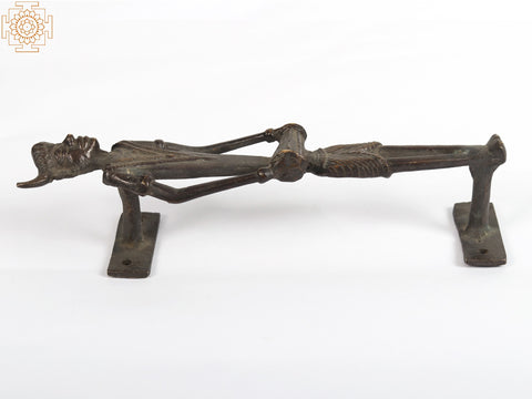 9" Tibal Man with Dholak Door Handle