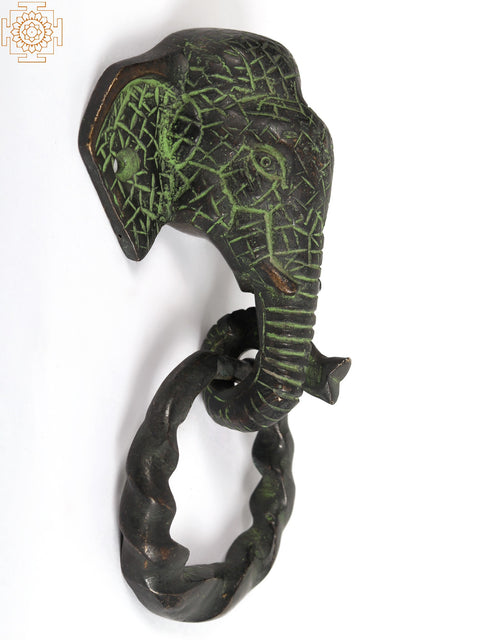 6" Brass Elephant Door Knocker | Unique Home Decor