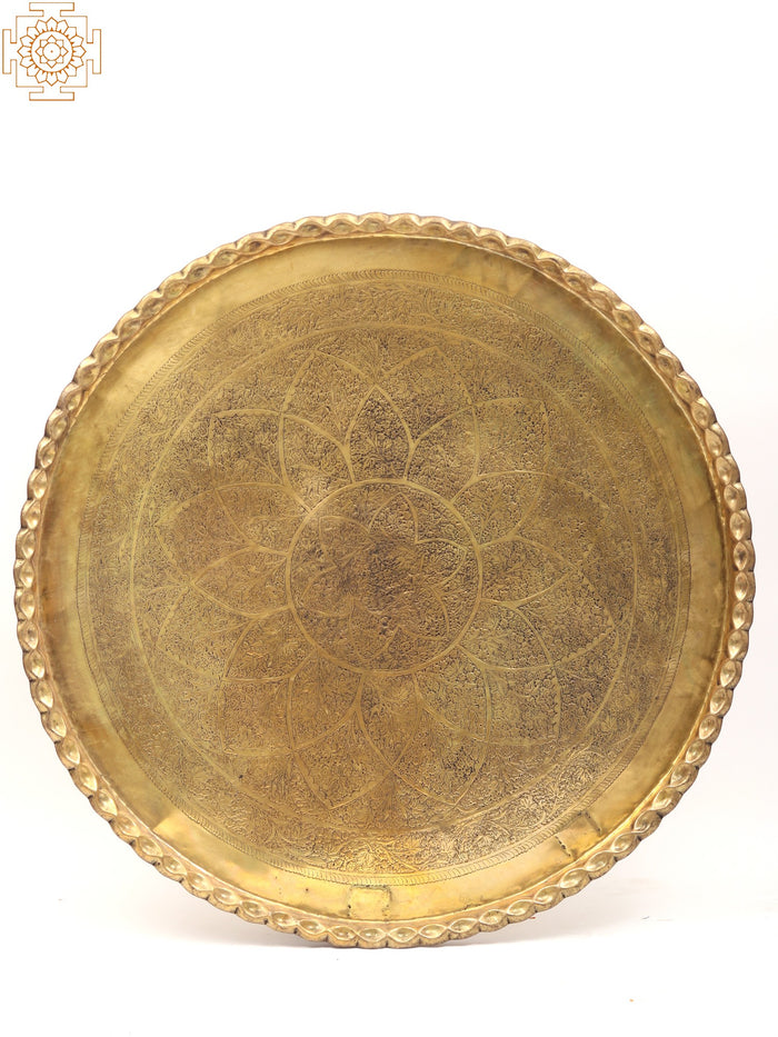 46" Large Brass Parat | Wall Hanging