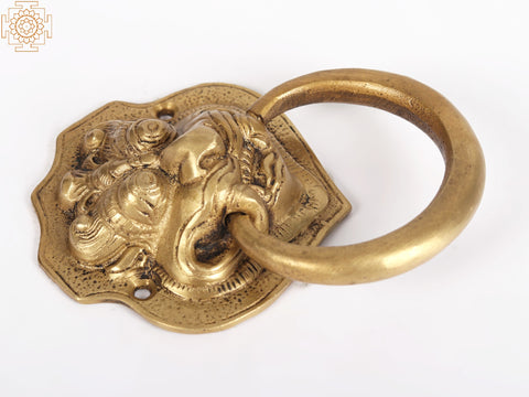 5" Brass Kirtimukha Door Knocker | Home Office Decor