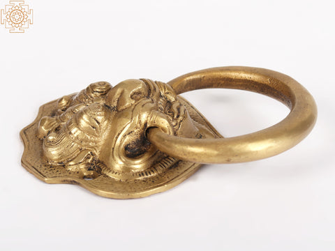 5" Brass Kirtimukha Door Knocker | Home Office Decor