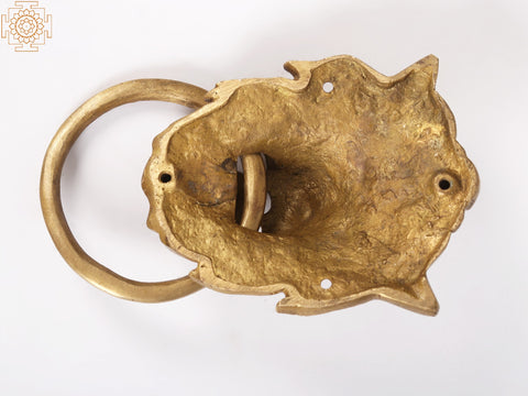 6" Brass Lion Face Door Knocker | Home Temple Decor