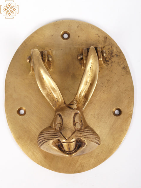 5" Brass Rabbit Design Door Knocker | Unique Home Decor