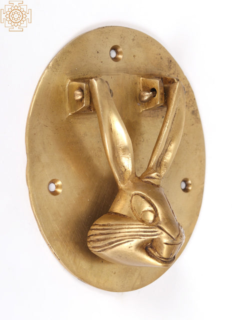 5" Brass Rabbit Design Door Knocker | Unique Home Decor