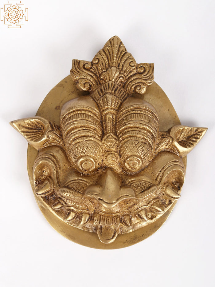 5" Brass Kirtimukha Door Knocker for Home Decor