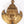 3Ó Small Face of Chandra Wall Hanging in Brass