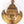 3” Small Face of Chandra Wall Hanging in Brass