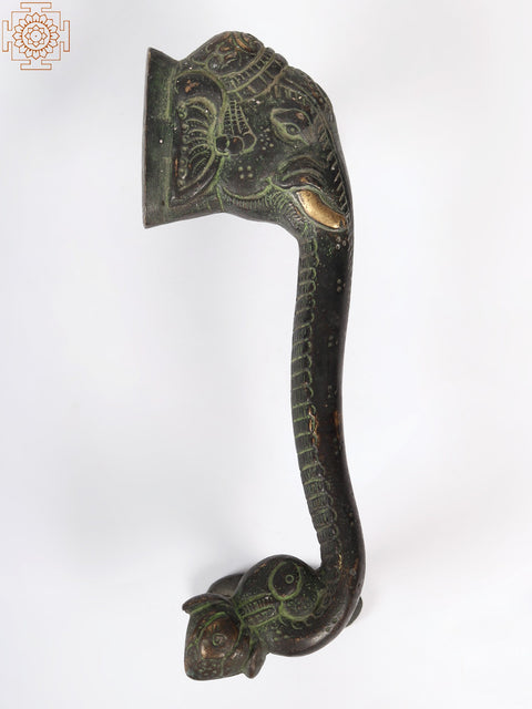 7" Brass Elephant Door Handle