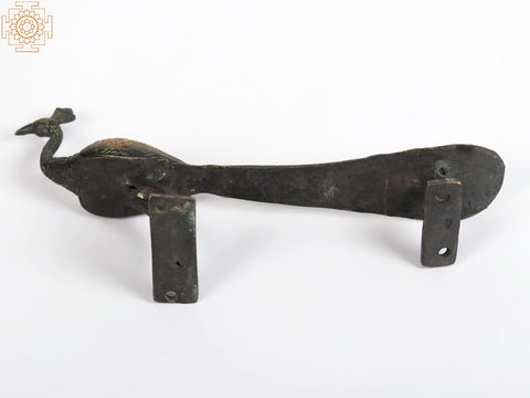 9" Brass Peacock Door Handle