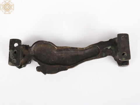 6" Brass Khajuraho Parrot Lady Door Handle