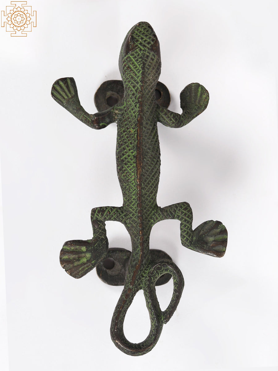 5" Brass Chameleon Door Handle
