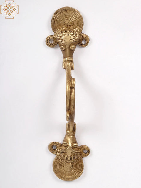 Brass Fish Door Handle Two Faced Tribal Ganesha Door Handle