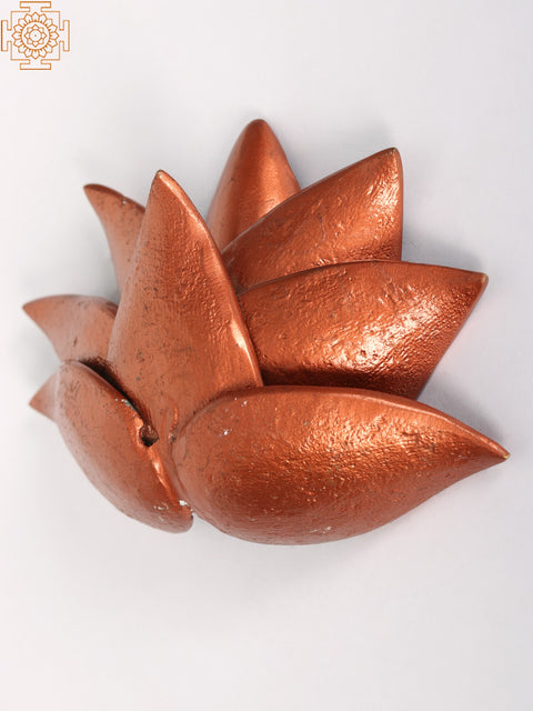6" Brass Lotus Wall Hanging
