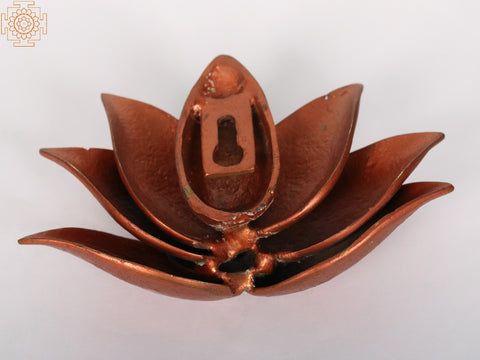 6" Brass Lotus Wall Hanging